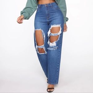 Slouch fit jeans - dark denim size 9